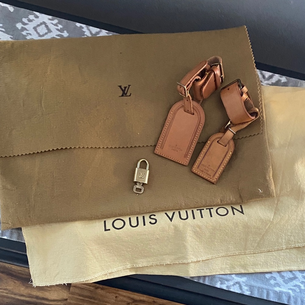 Louis Vuitton Set Includes: 2 Dust Bags, 2 Luggage Tags and Lock & Key #340